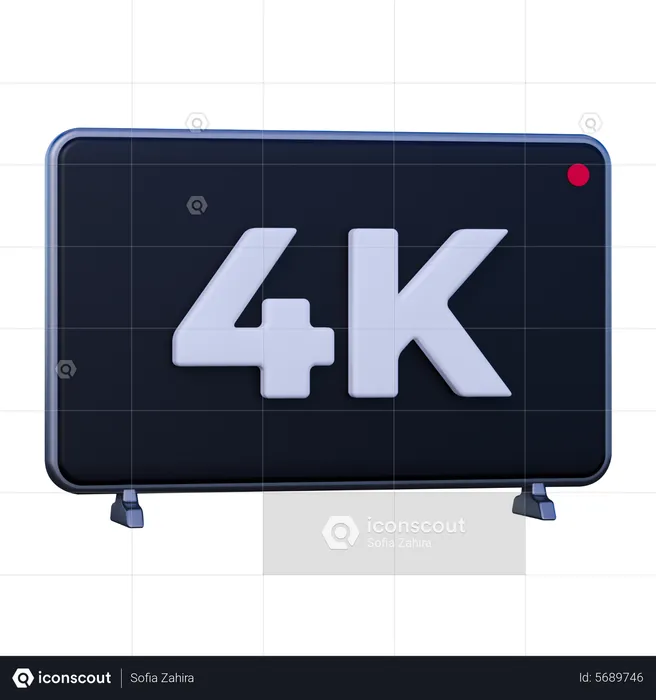 Resolución 4k  3D Icon