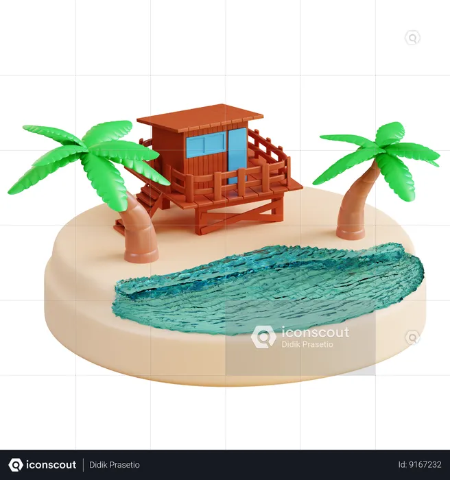 Resort  3D Icon