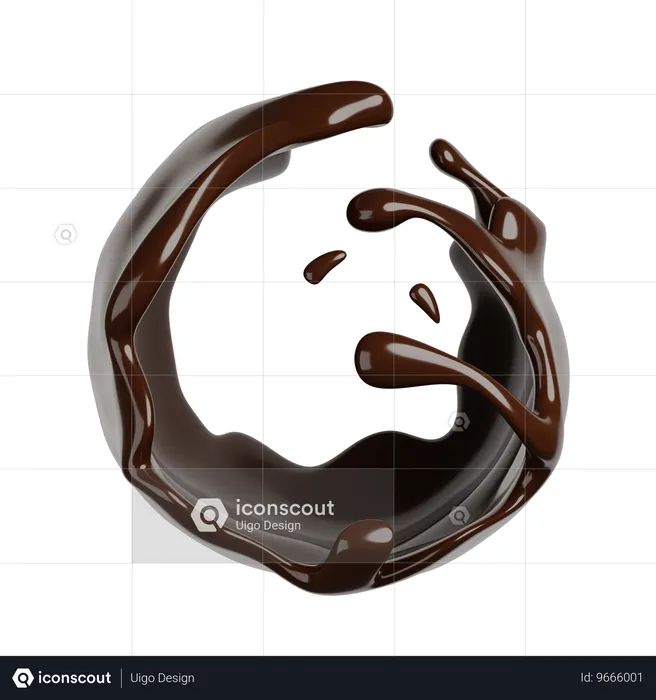 Respingo de chocolate  3D Icon