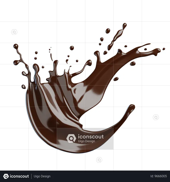 Respingo de chocolate  3D Icon