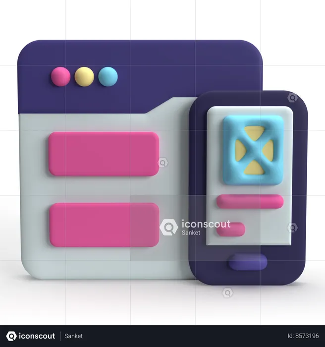 Responsive Design  3D Icon