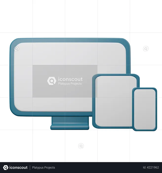 Responsive Platform  3D Icon