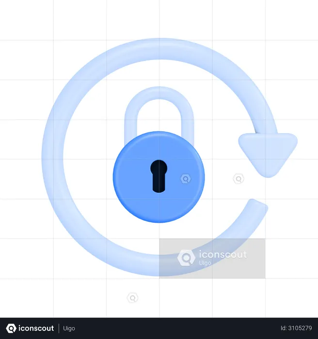 Rest Lock  3D Illustration