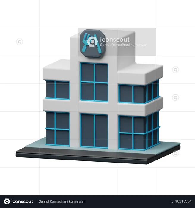 Bâtiment de restaurant  3D Icon