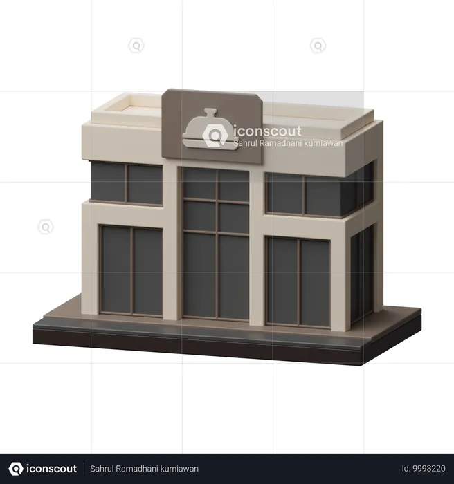 Restaurant building  3D Icon