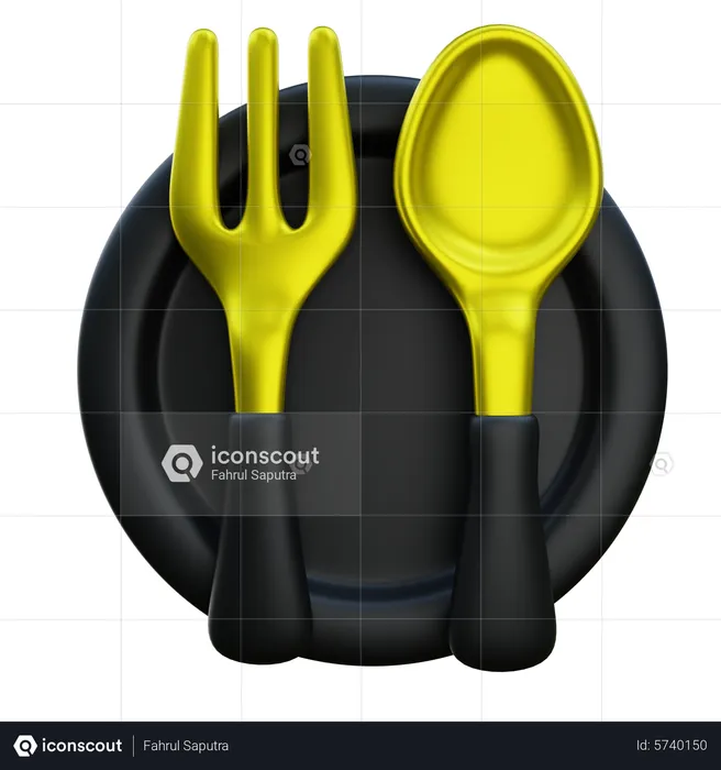 Restaurant Dishware  3D Icon