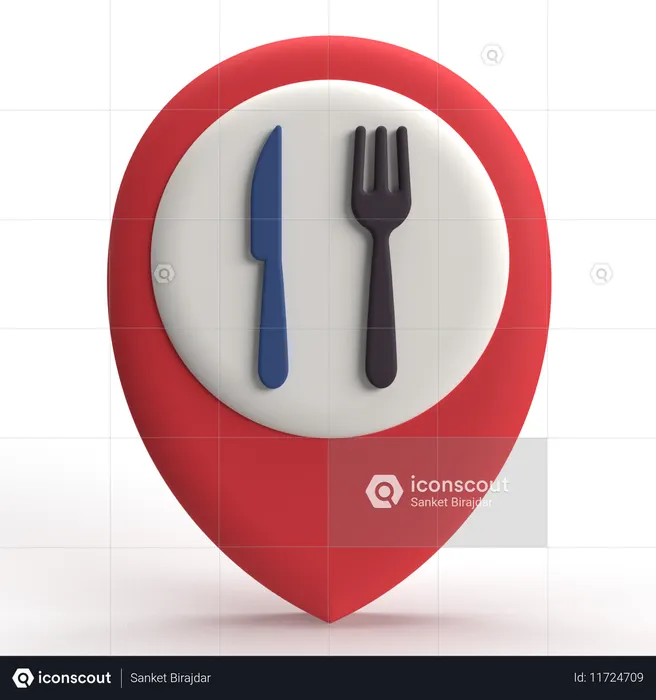 Restaurant Location  3D Icon