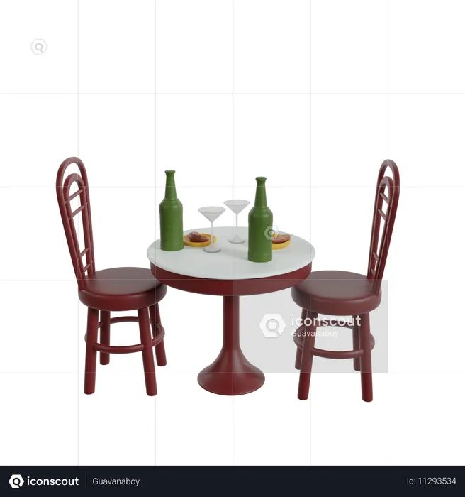 Restaurant Table  3D Icon