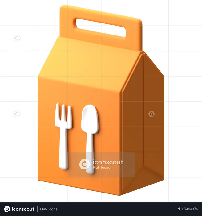 Restaurant Takeout Box  3D Icon