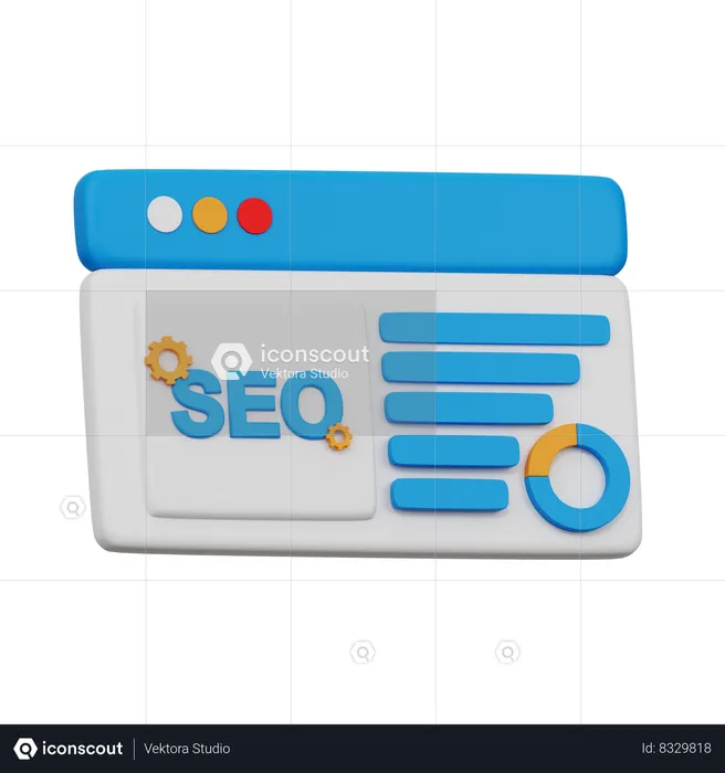 Resultados de SEO  3D Icon