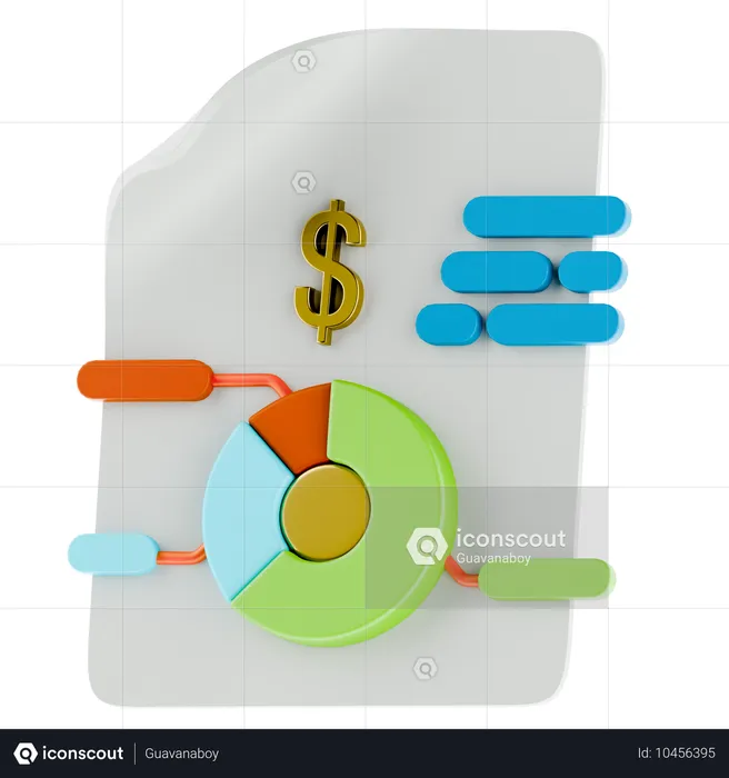 Résultat financier  3D Icon