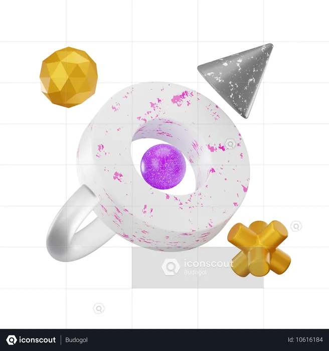 Cercle abstrait  3D Icon