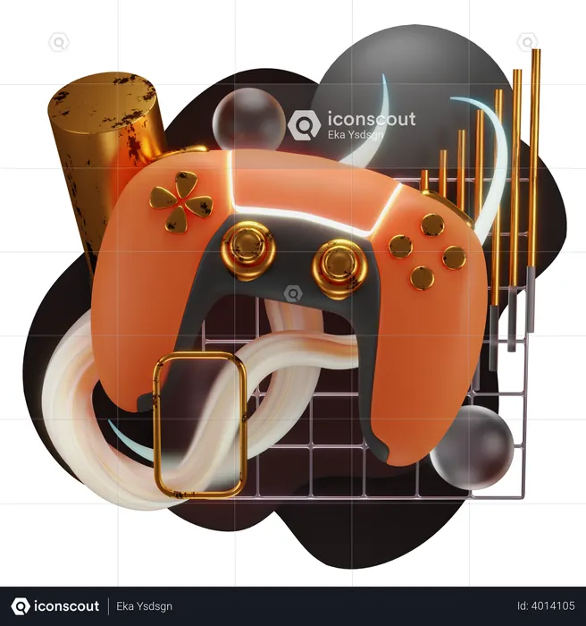 Console de jeu abstraite  3D Illustration