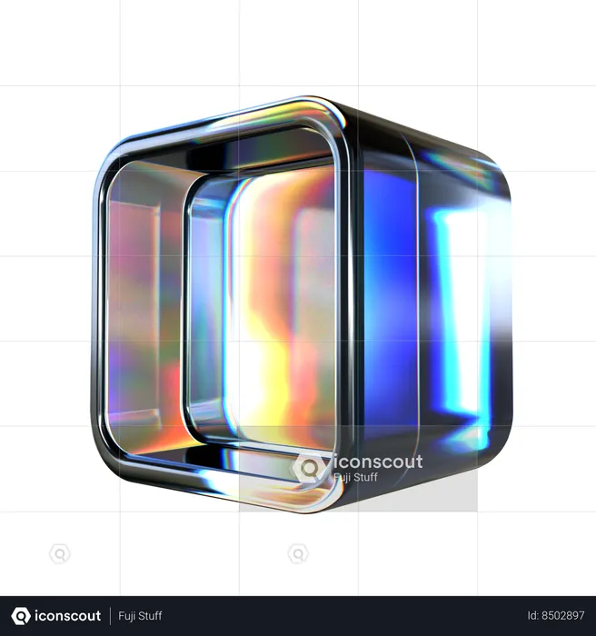 Cube abstrait  3D Icon