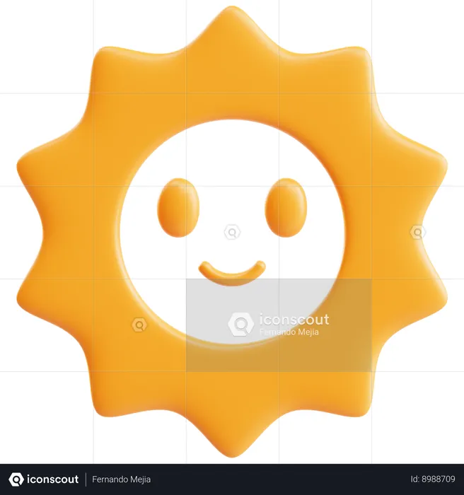 Soleil abstrait  3D Icon