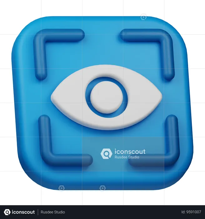 Retina Scan  3D Icon