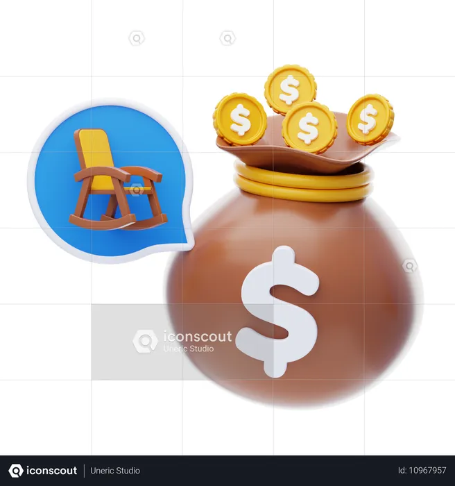 Retirement Budget  3D Icon