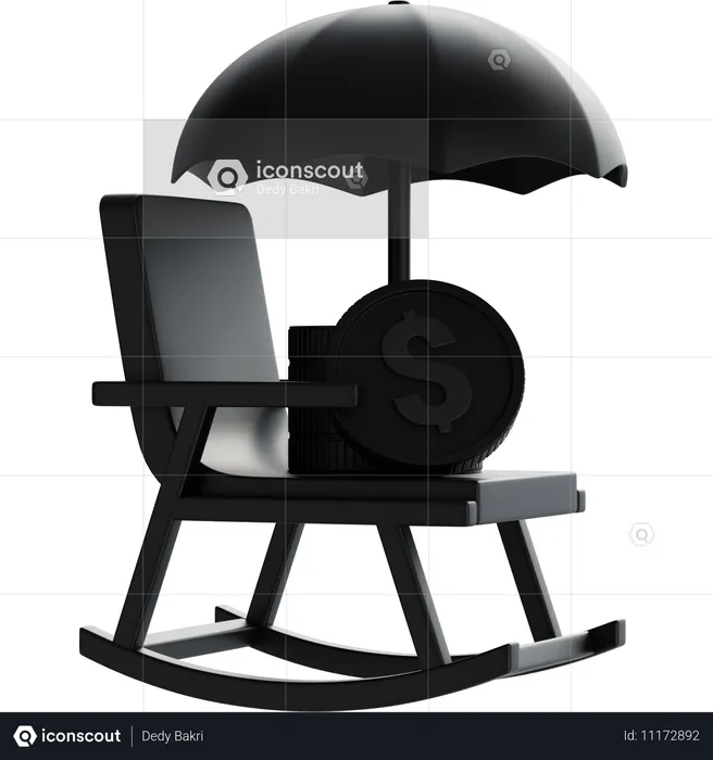 Retirement Insurance  3D Icon