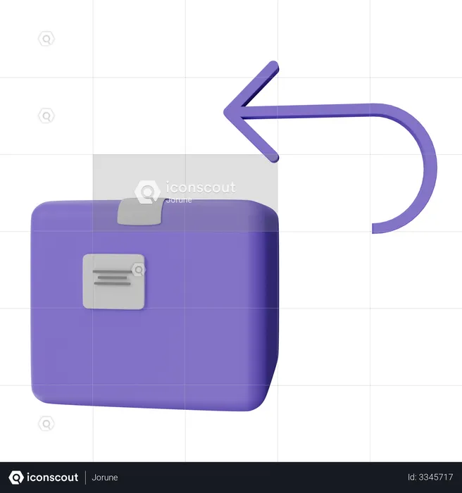 Retour colis  3D Illustration