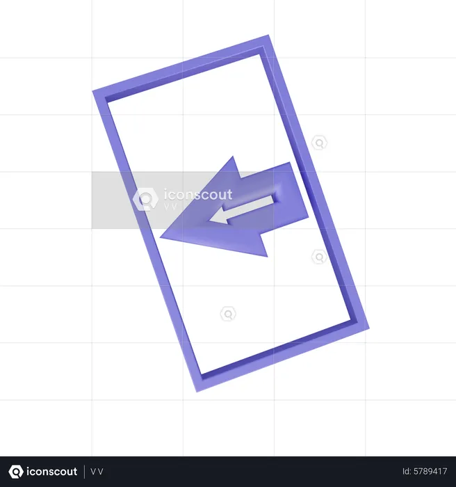 Flèche arrière  3D Icon