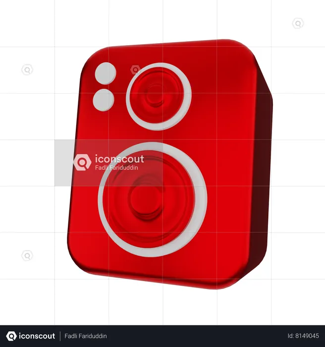 Retro Audio Speaker  3D Icon