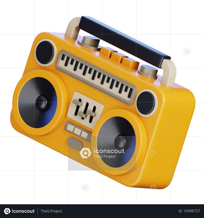 Retro Boombox  3D Icon