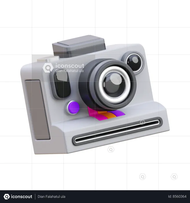 Retro Camera  3D Icon