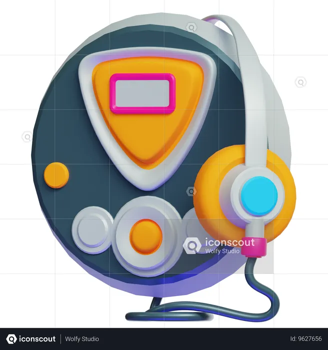 レトロ CD プレーヤー  3D Icon