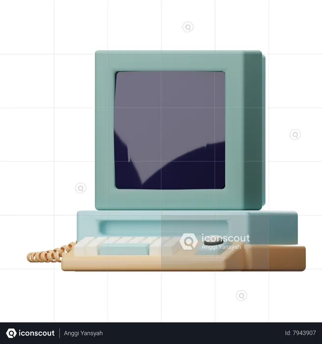 Retro Computer  3D Icon