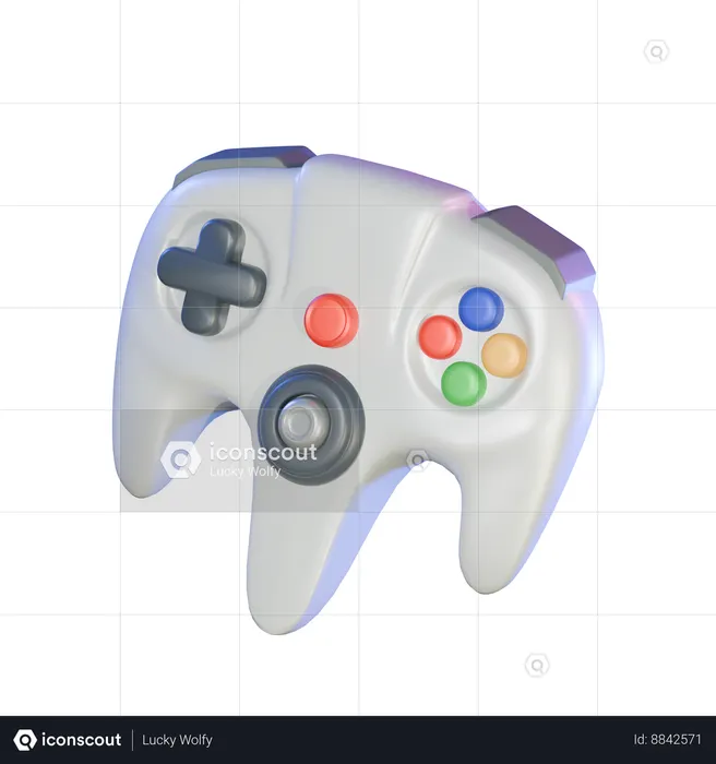 Retro Gamepad  3D Icon