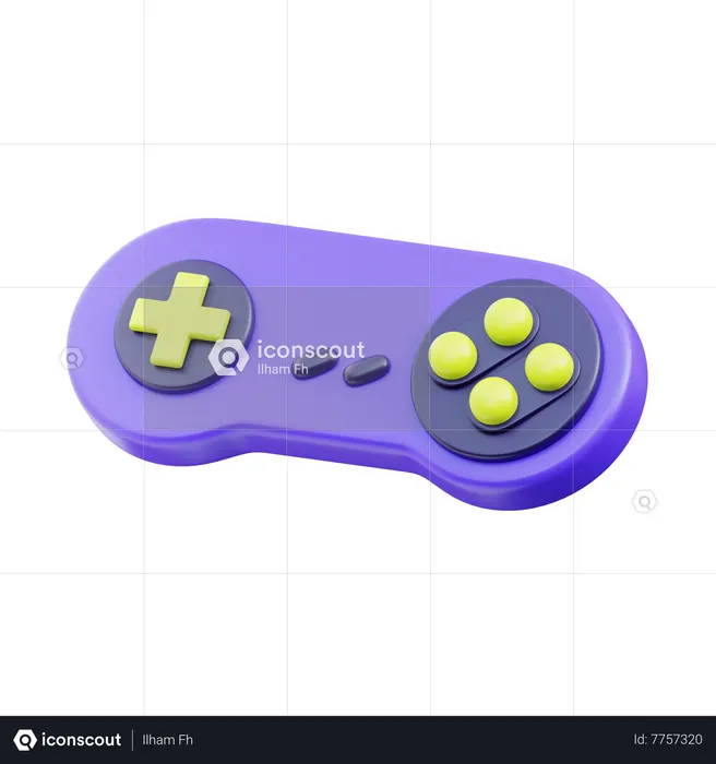 Retro gaming controller  3D Icon