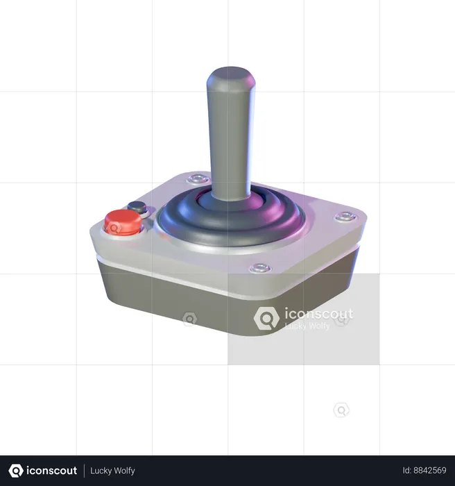 Joystick retrô  3D Icon