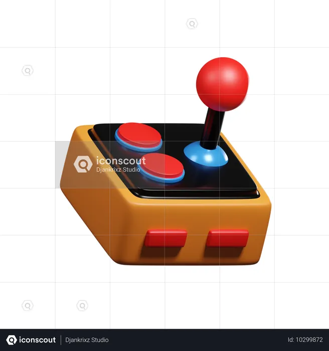 Retro-Joystick  3D Icon