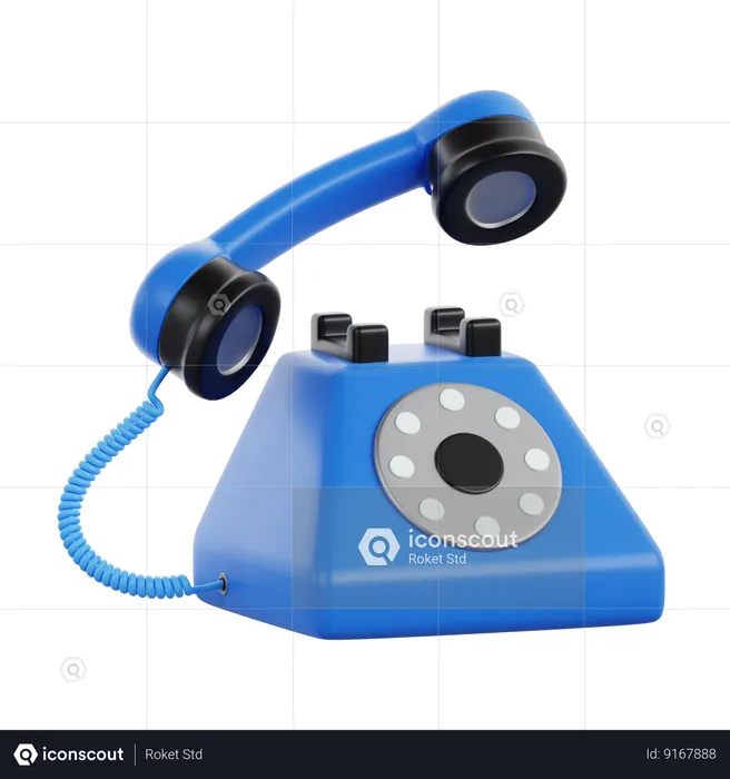 Retro Phone  3D Icon