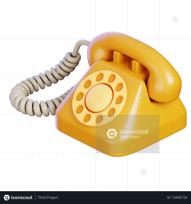 Telefone retrô  3D Icon