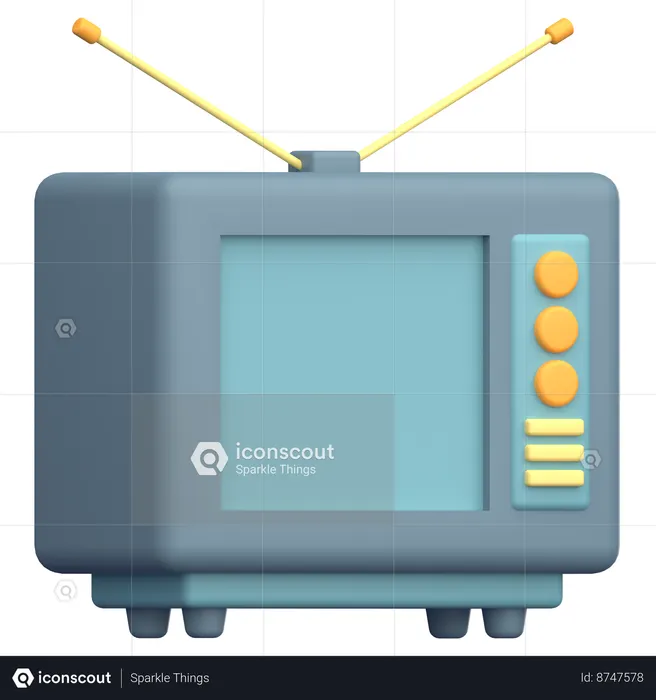 Retro Tv  3D Icon