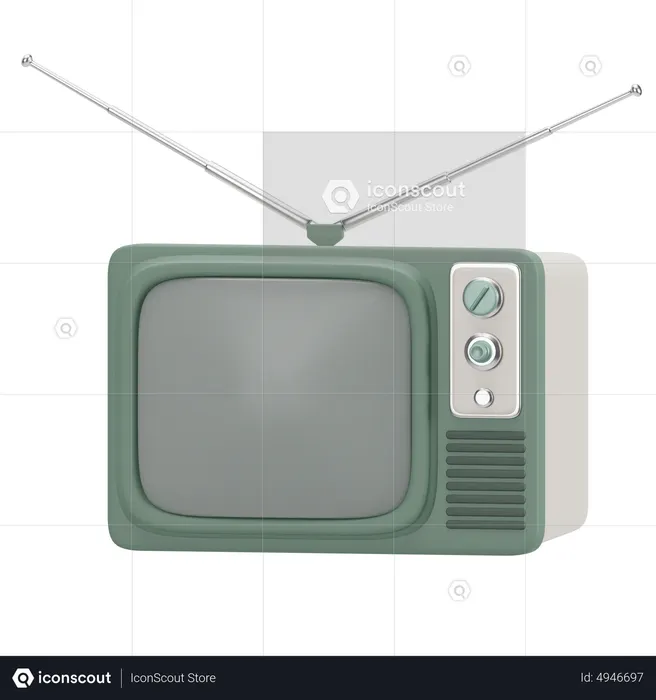 Retro Tv  3D Icon