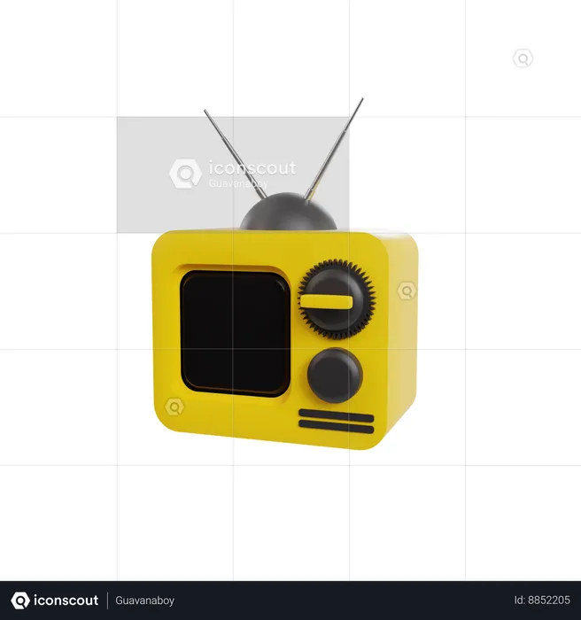 Retro Tv  3D Icon