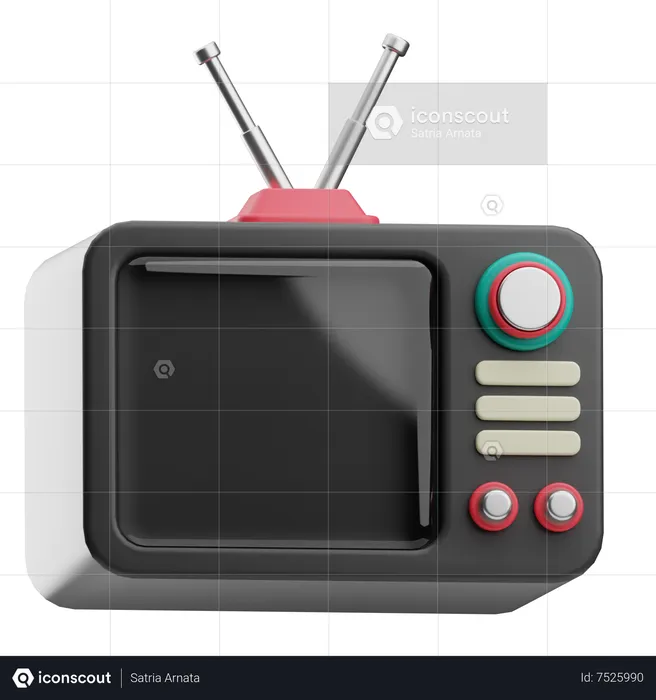 Retro-Fernseher  3D Icon