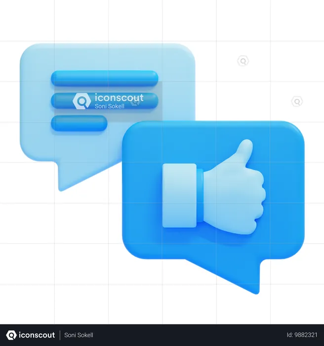 Comentario  3D Icon