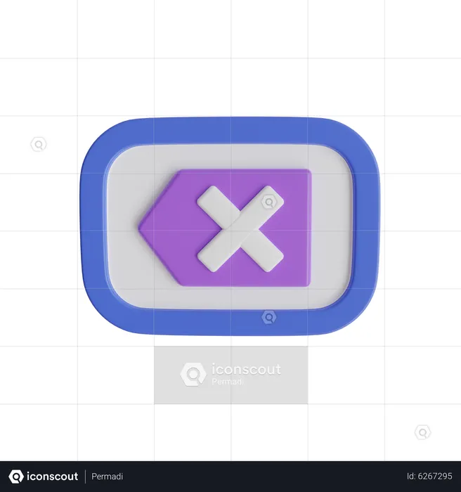 Retroceso  3D Icon