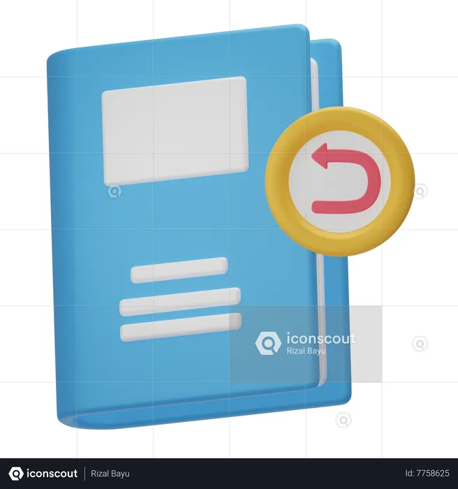 Return Book  3D Icon