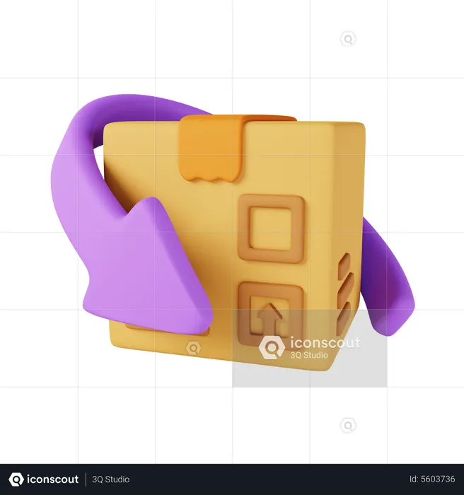 Return Parcel  3D Icon