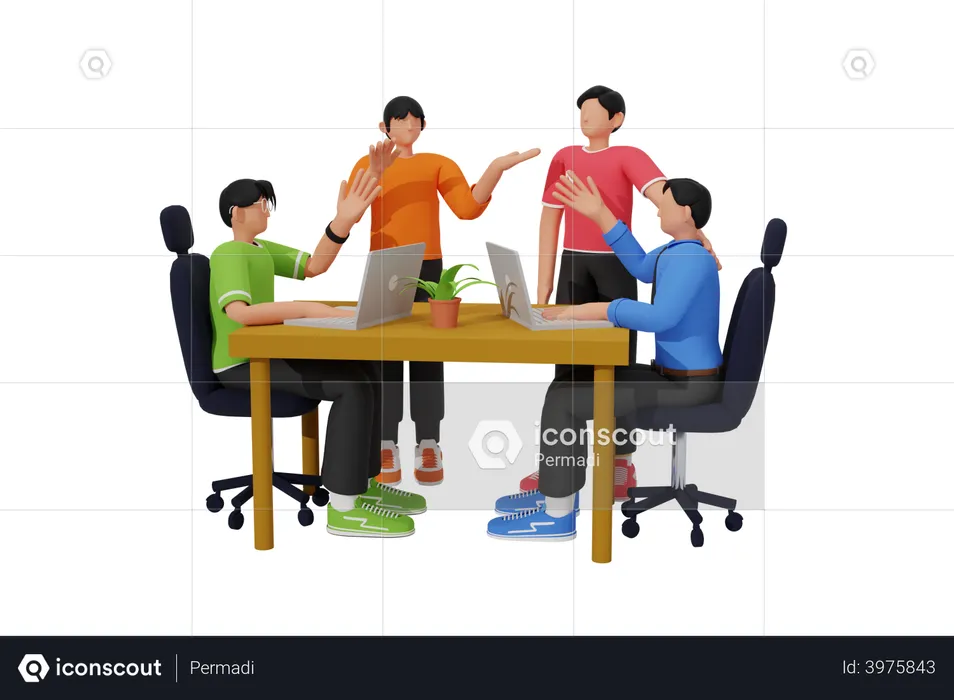 Reunião de negócios  3D Illustration