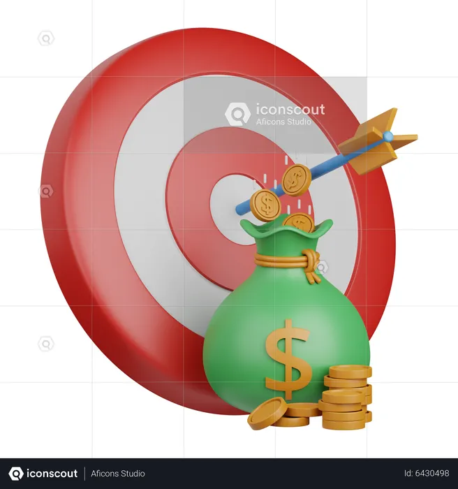 Revenue Target  3D Icon