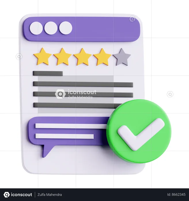 Review Accepted  3D Icon