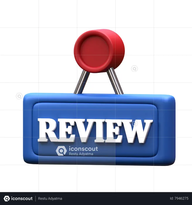 Review Sign  3D Icon