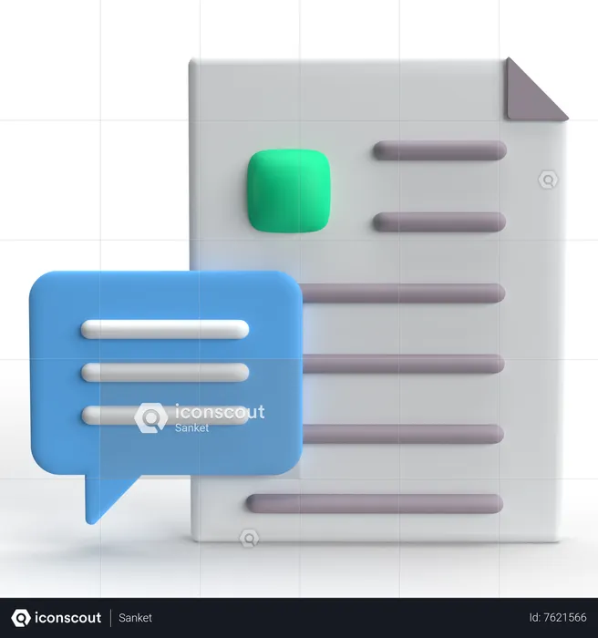 Revisão de conteúdo  3D Icon