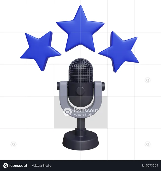 Revisão de podcast  3D Icon