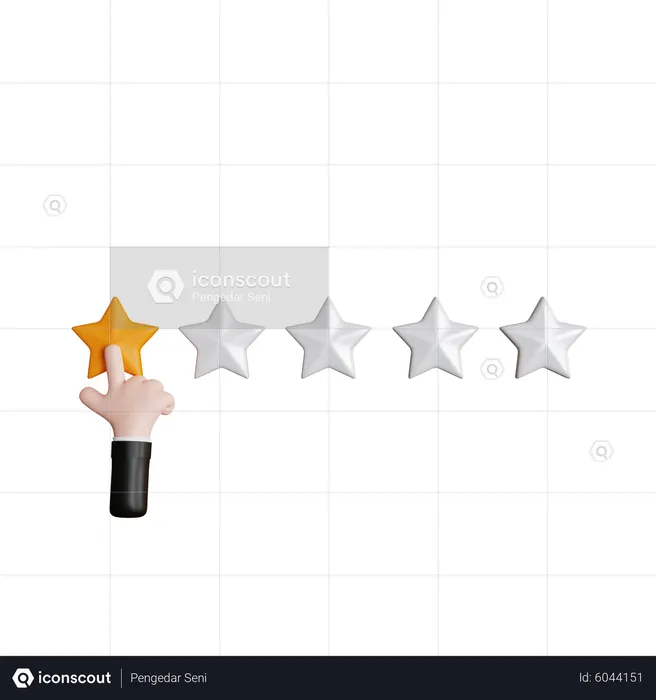 Revisão de uma estrela  3D Icon
